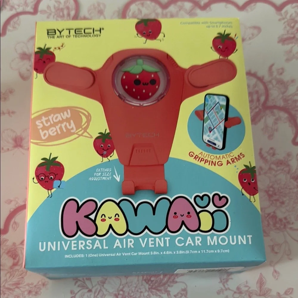Strawberry Universal Phone Air Vent Car Mount - Red
